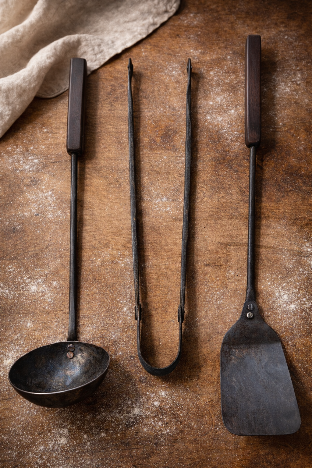 The Culinary Trinity - darken walnut and iron