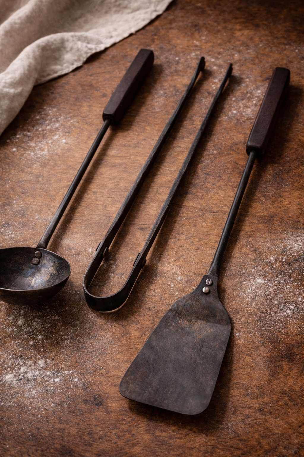 The Culinary Trinity - darken walnut and iron